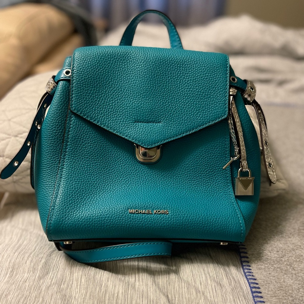Beautiful Blue Michael Kors Backpack for Sale.